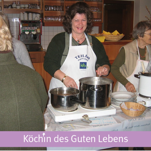 Sissi Potzinger ist mit der kfb stark verbunden und hat schon oft Suppe für die Aktion Familienfasttag in der Pfarre St. Peter gekocht.