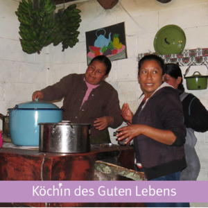AMOIXQUIC-Frauen kochen für unseren Guatemala-Referenten Sopa de Acelga.