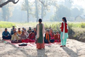 SWI Agrartechnikerin Sunita Chaudhary bei einem Workshop